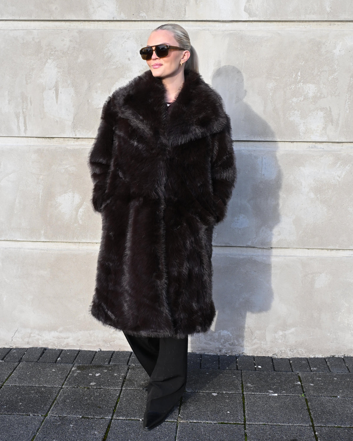 Síður pels - Brown