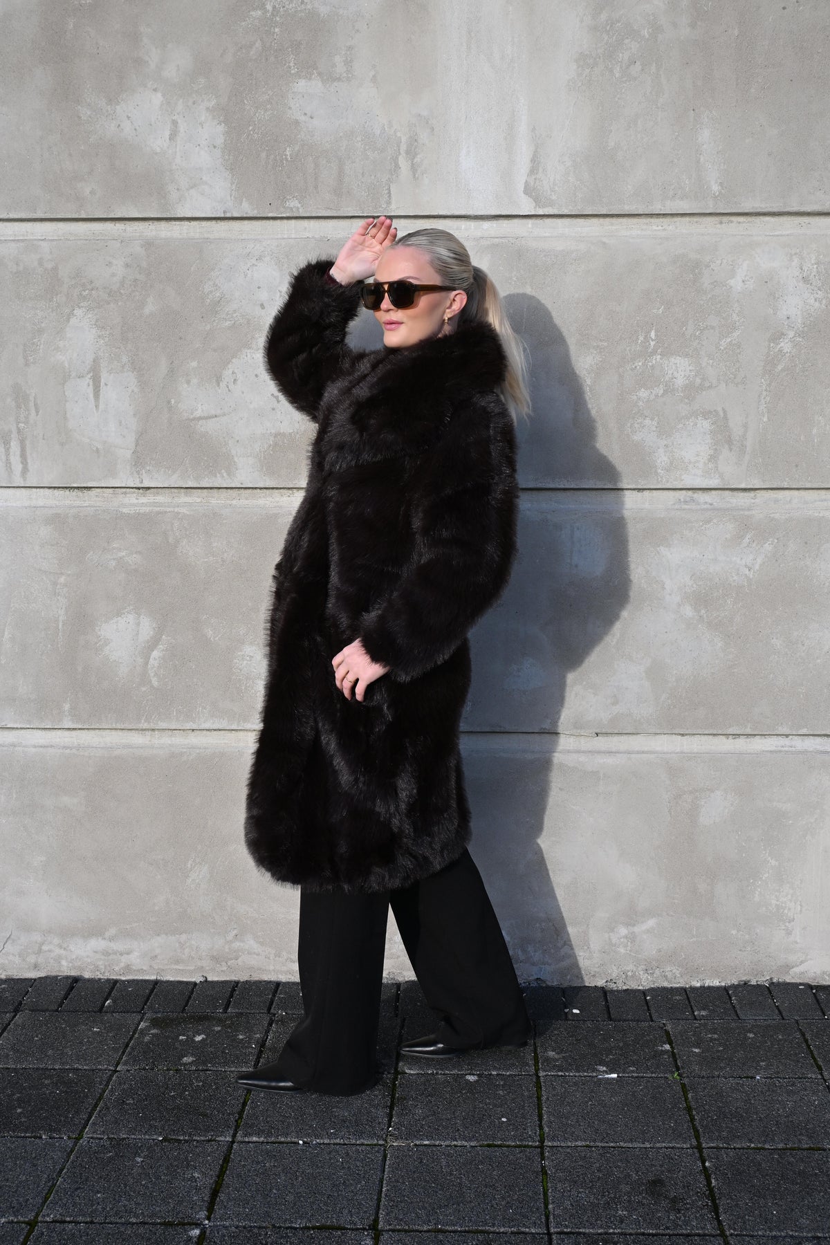 Síður pels - Brown