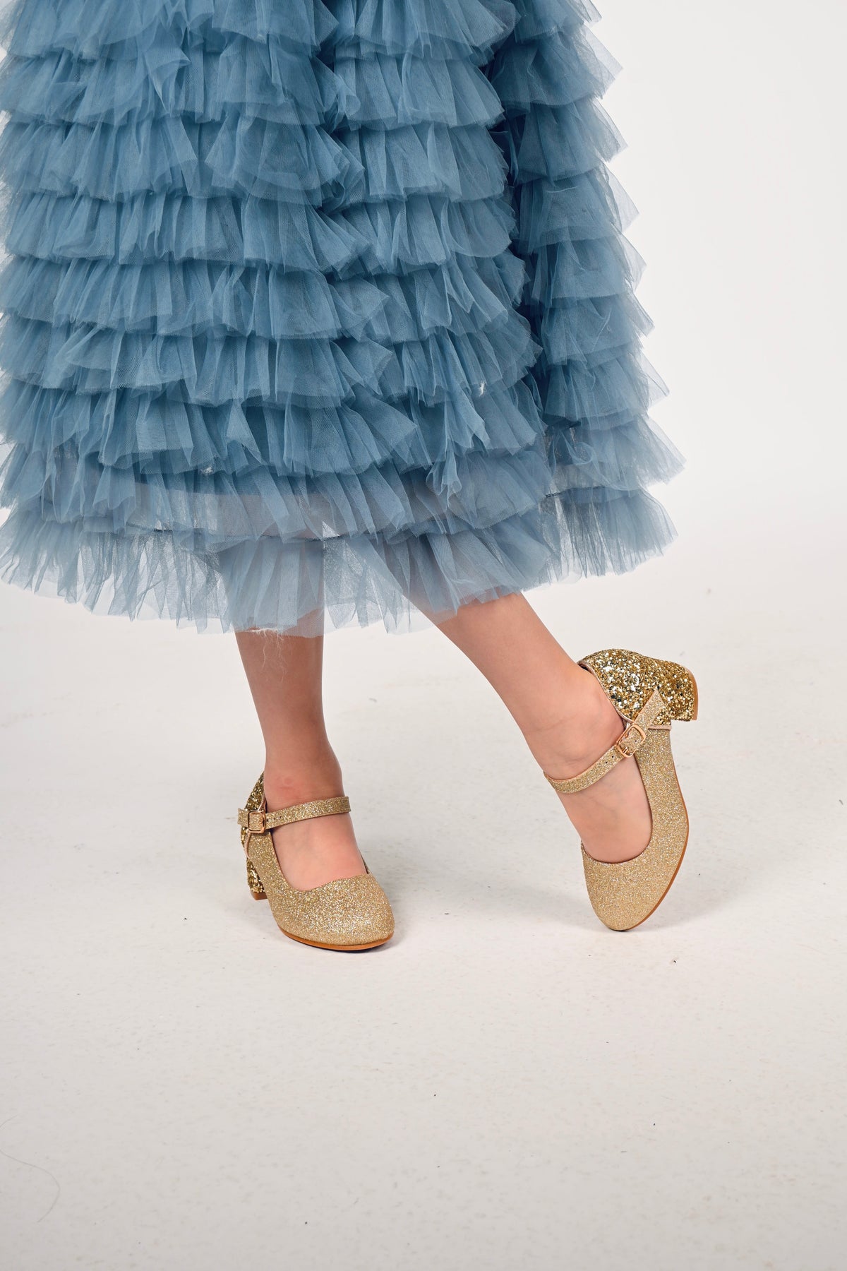 Barna Hælaskór Gull