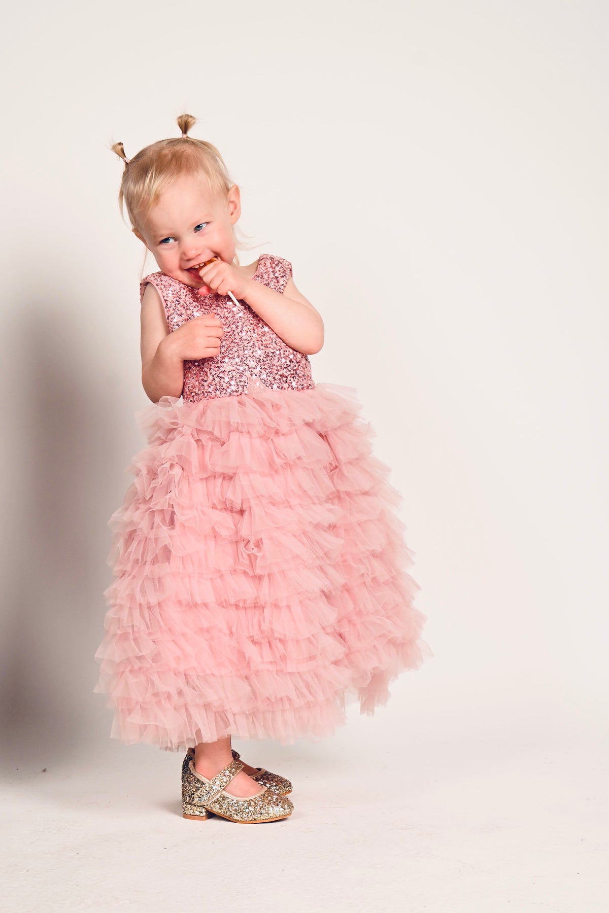 Barna Hælaskór -Gull