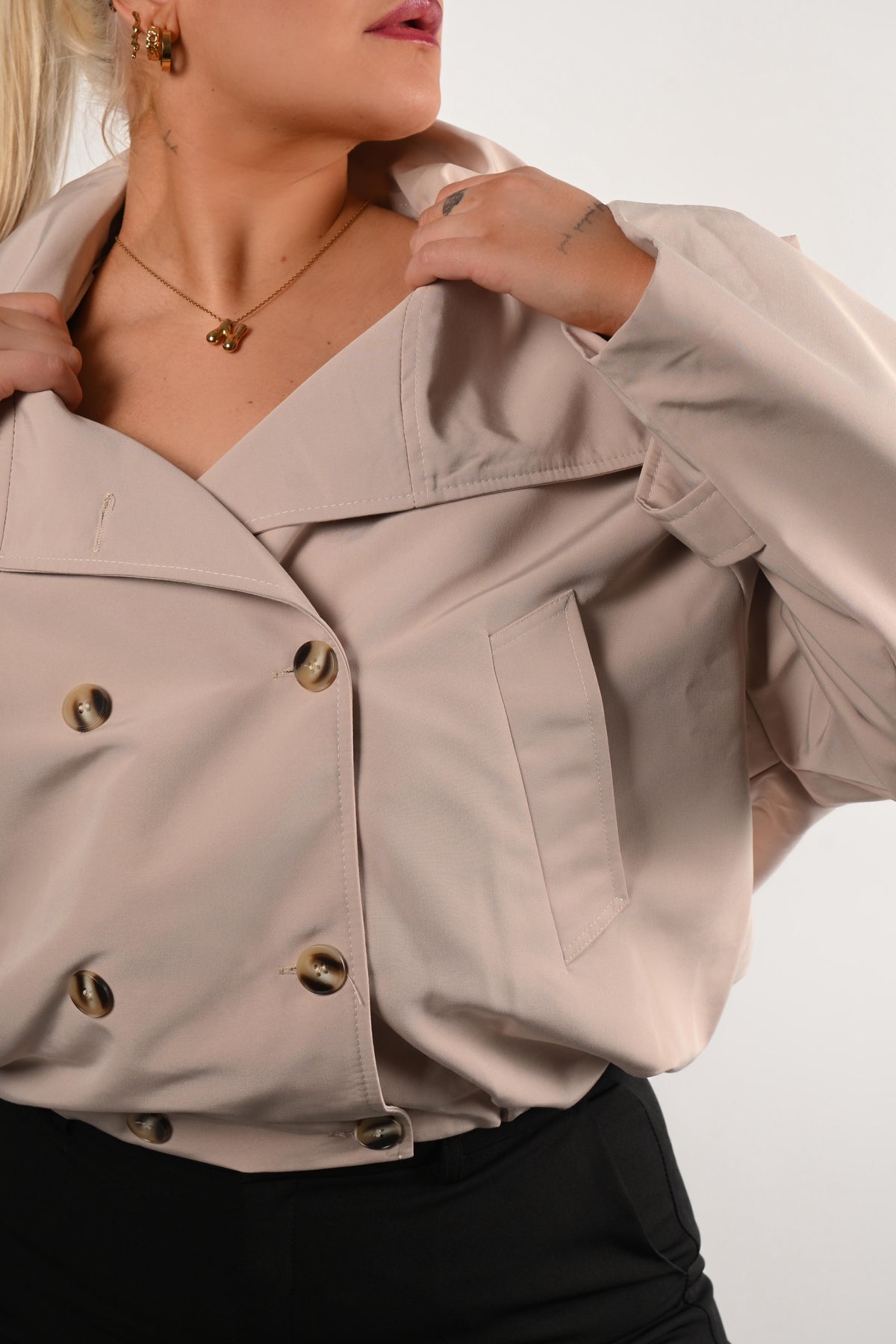 Stuttur Trench Jakki