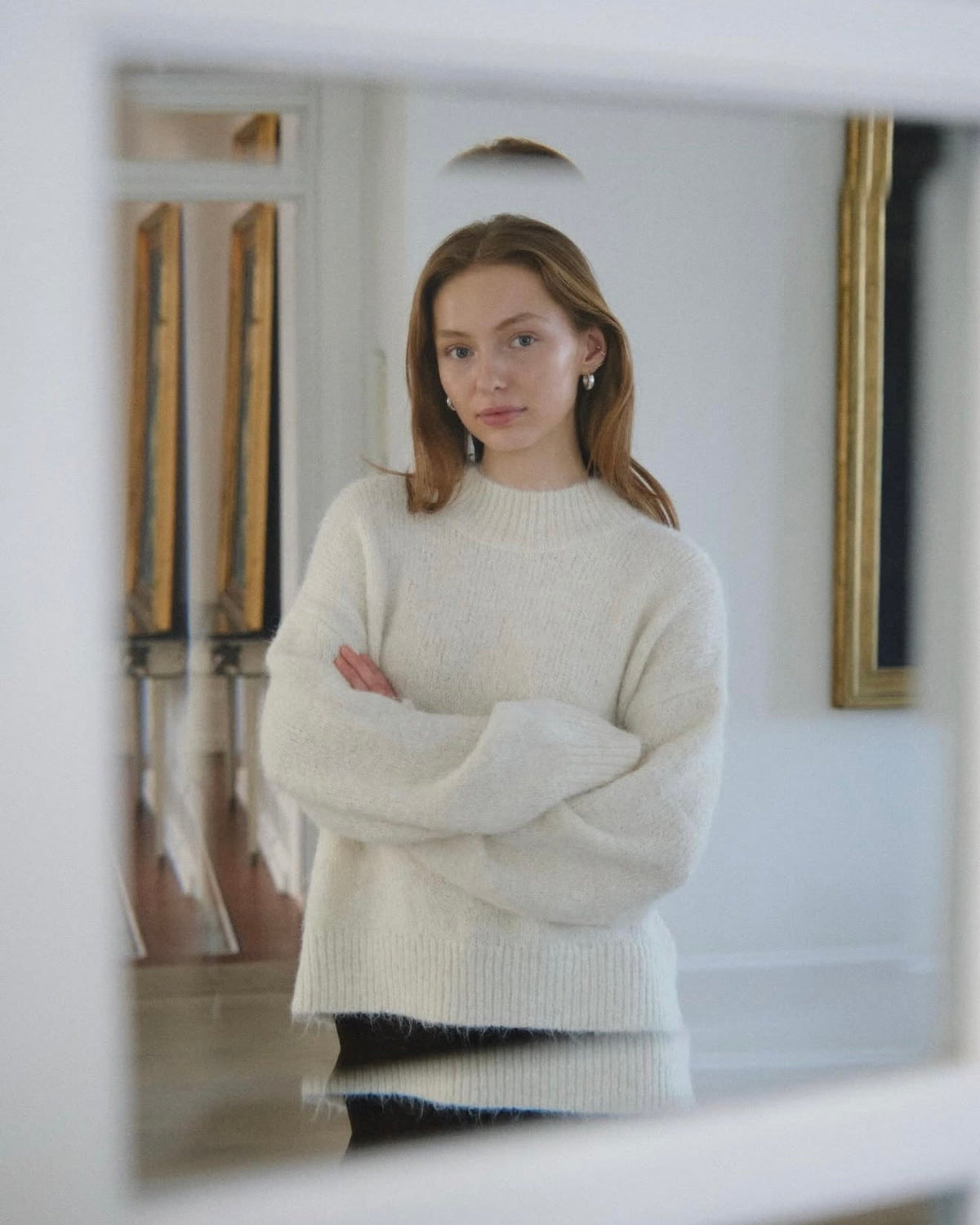 Neo Noir Paulina Fluffy Knit Blouse