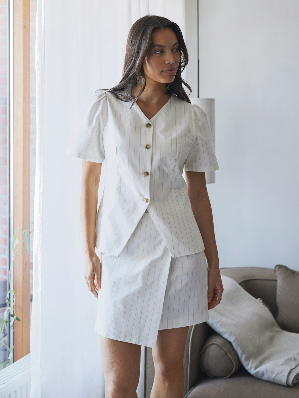 Neo Noir Jules Summer Stripe Blouse