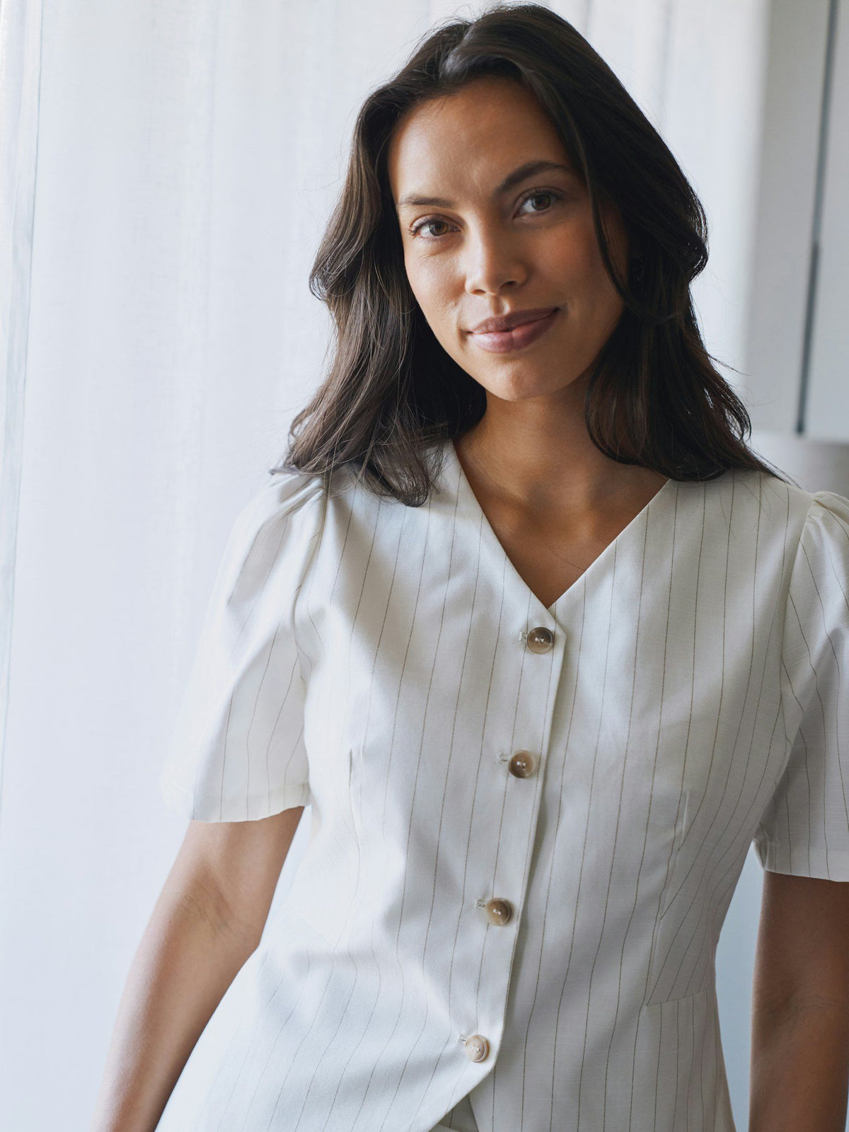 Neo Noir Jules Summer Stripe Blouse