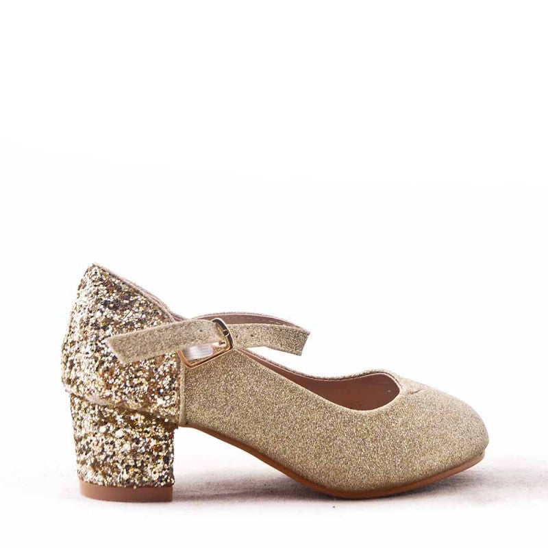 Barna Hælaskór Gull