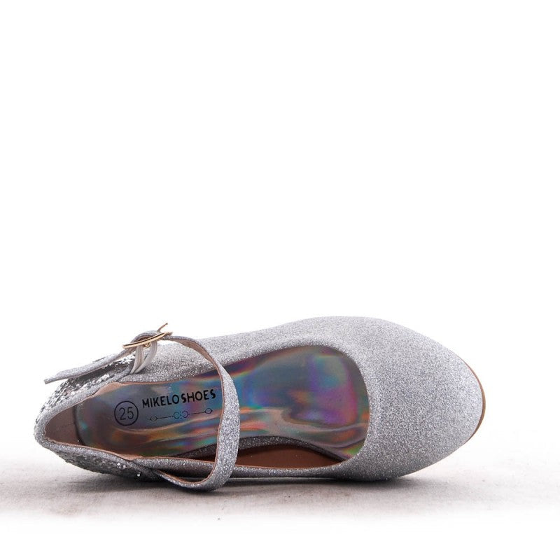 Barna Hælaskór Silfur