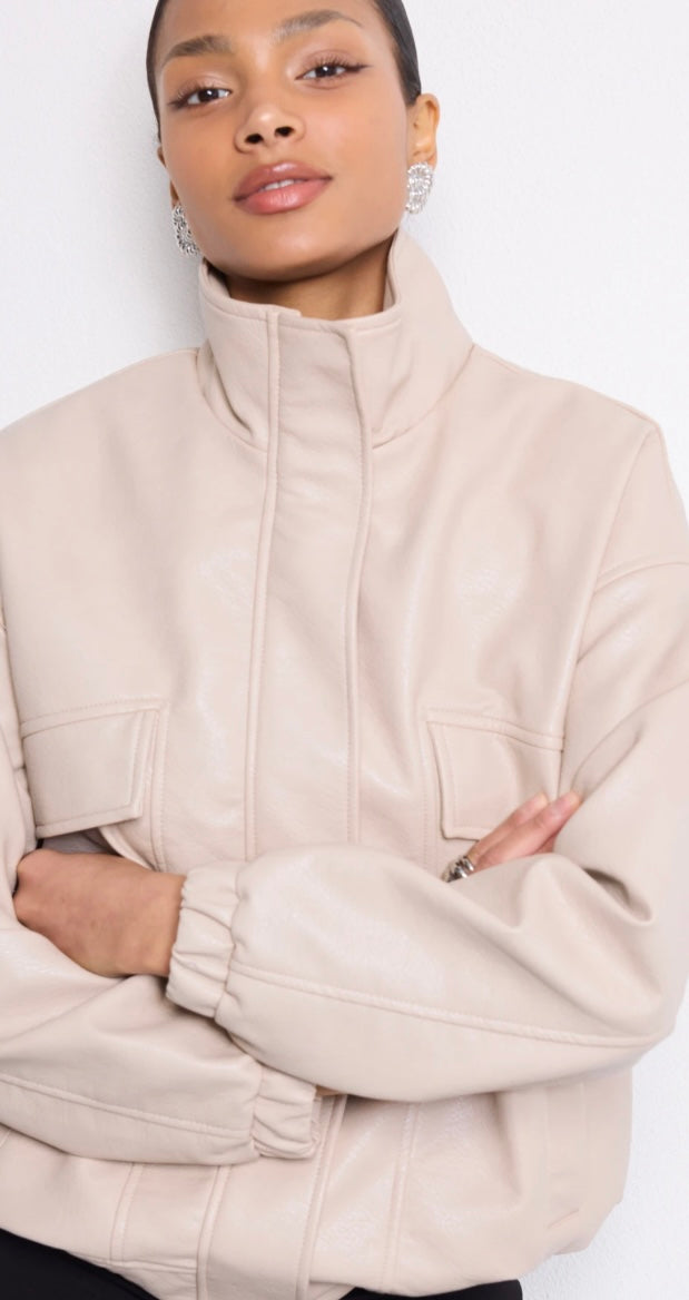 P.U Bomber Jakki - Beige