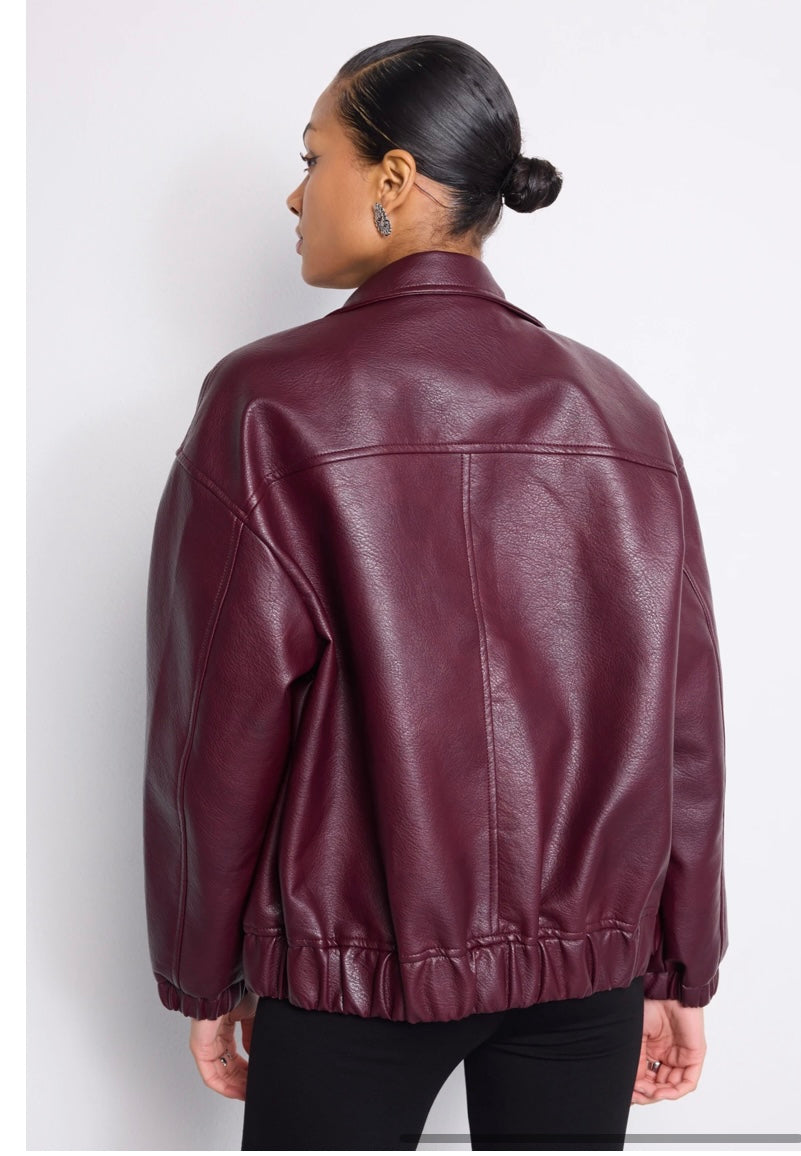 P.U Bomber Jakki - Burgundy