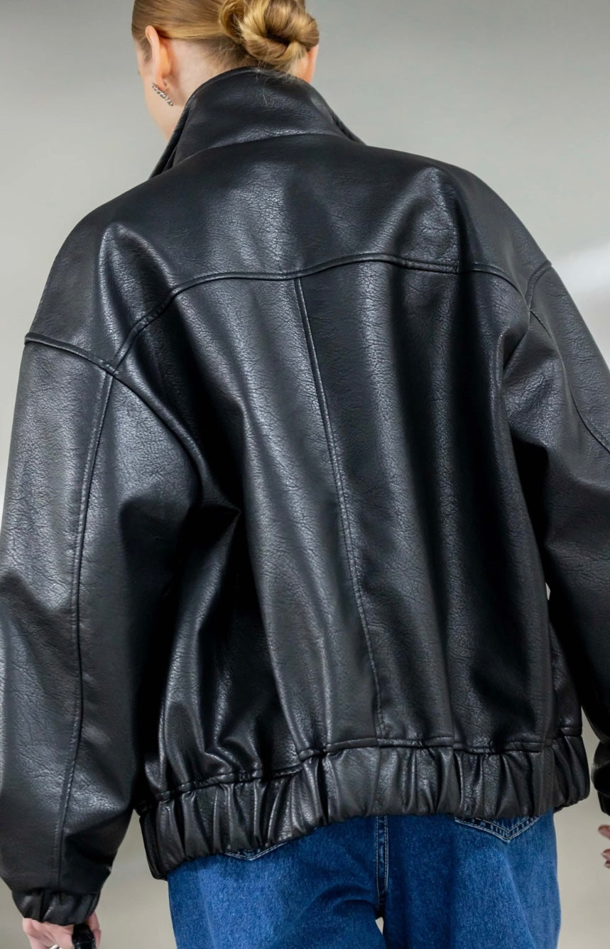 P.U Bomber Jakki - Black