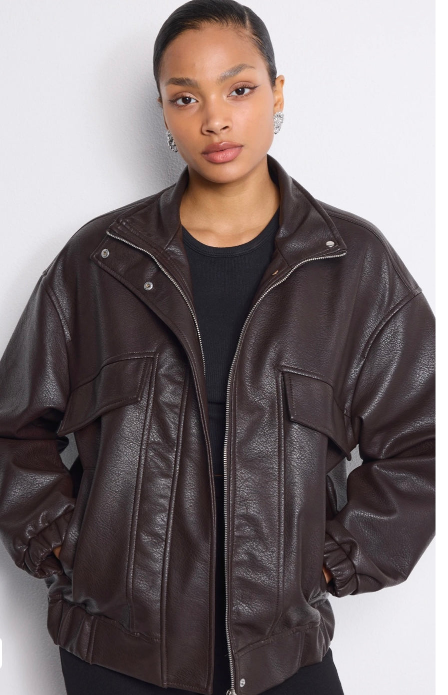 P.U Bomber Jakki - Dark Brown