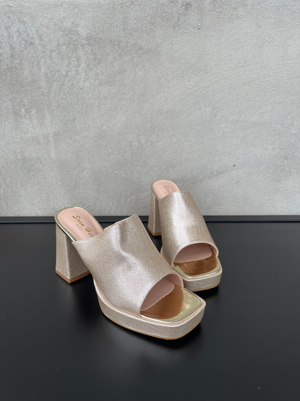 Stella Mules Glitter - Gull