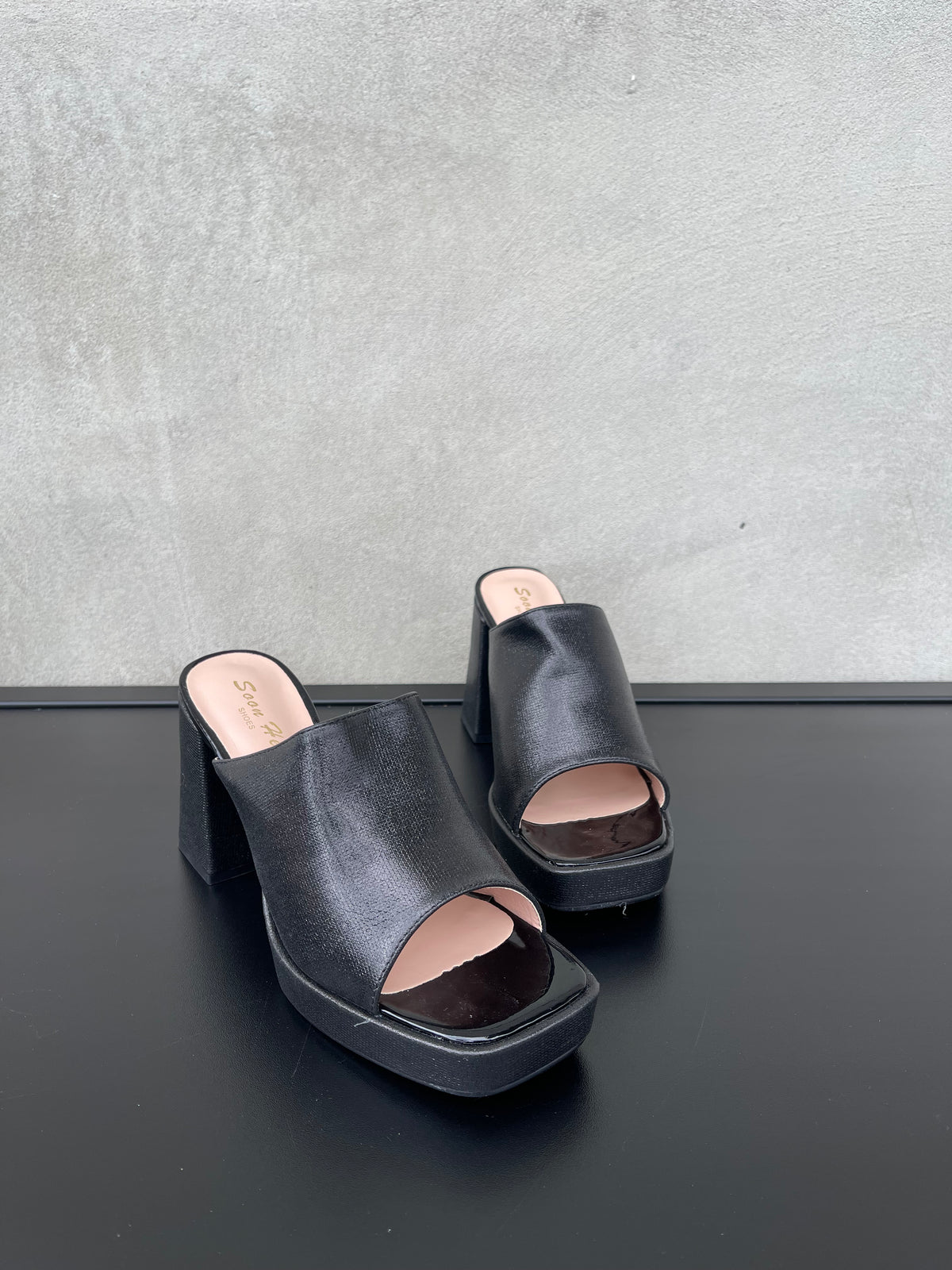 Stella Mules Glitter - Black