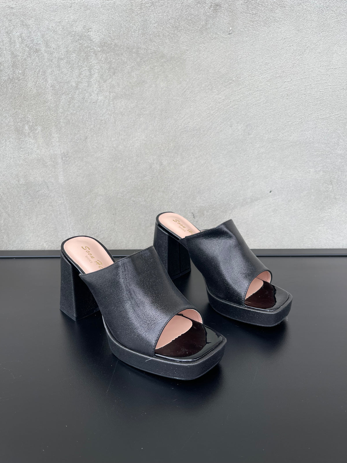 Stella Mules Glitter - Black