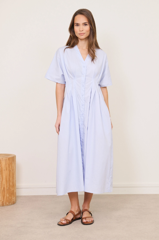 Síður Hnepptur Kjóll