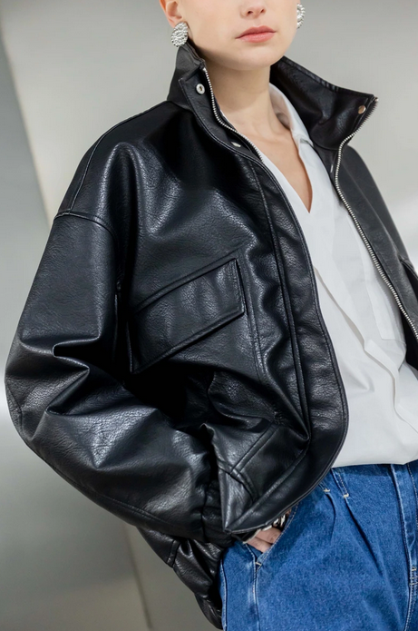 P.U Bomber Jakki - Black