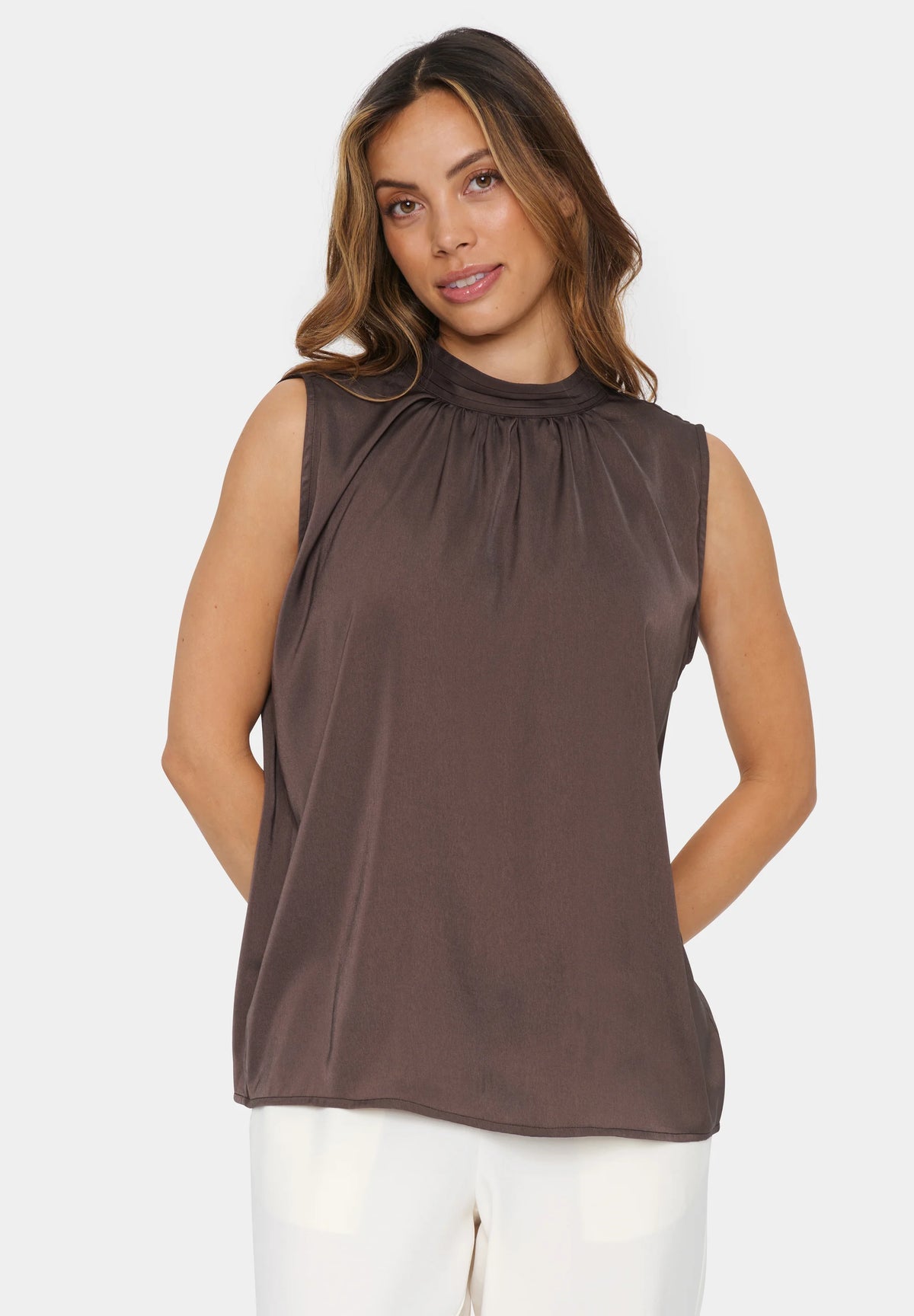 Saint Tropez AlieenSZ Top - Chocolate Brown