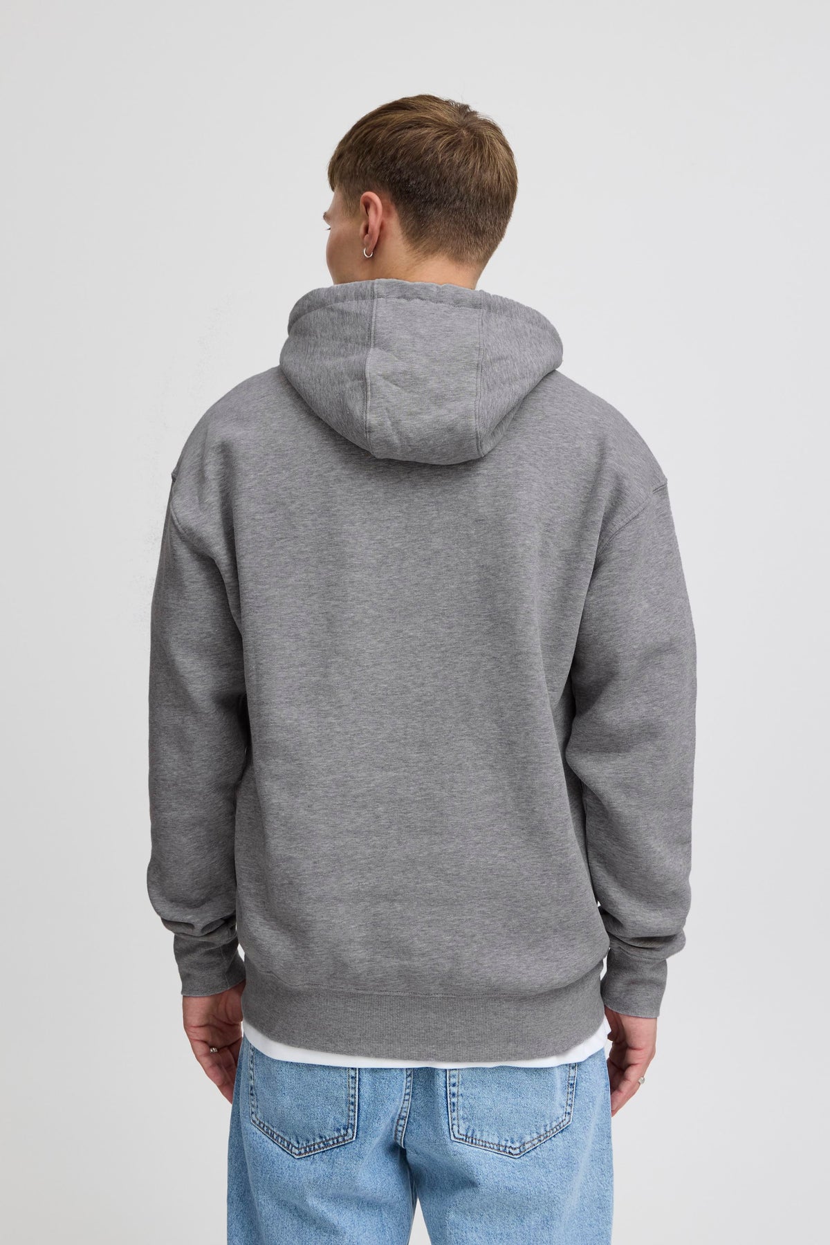 Solid Lenz Hood Sweatshirt - Grey