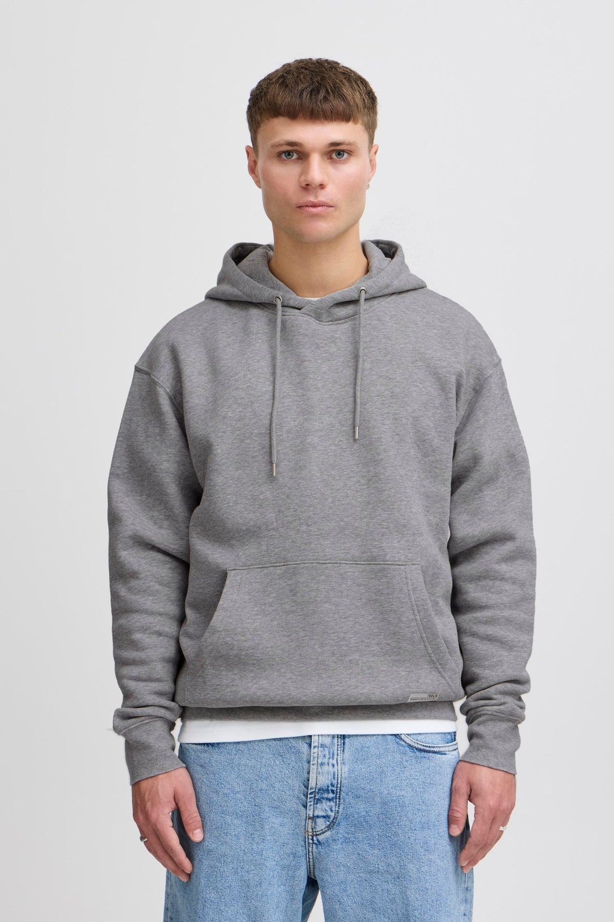 Solid Lenz Hood Sweatshirt - Grey