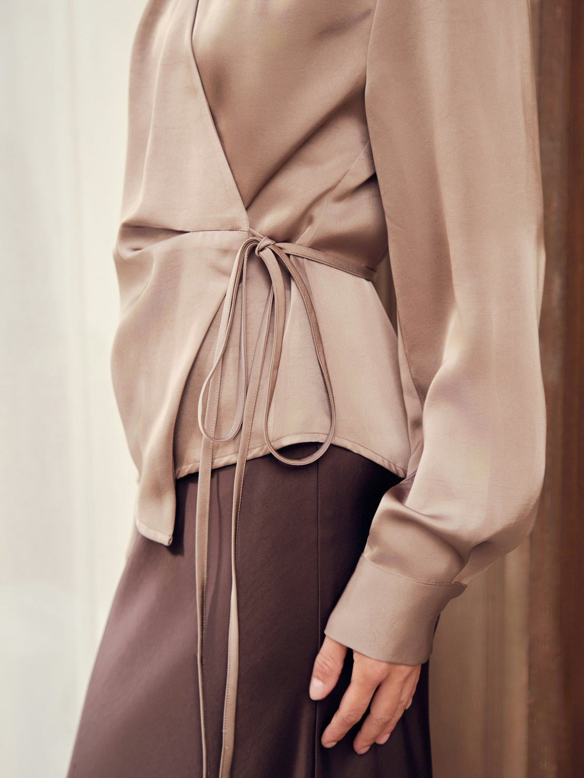 Neo Noir Caprina Heavy Sateen Blouse