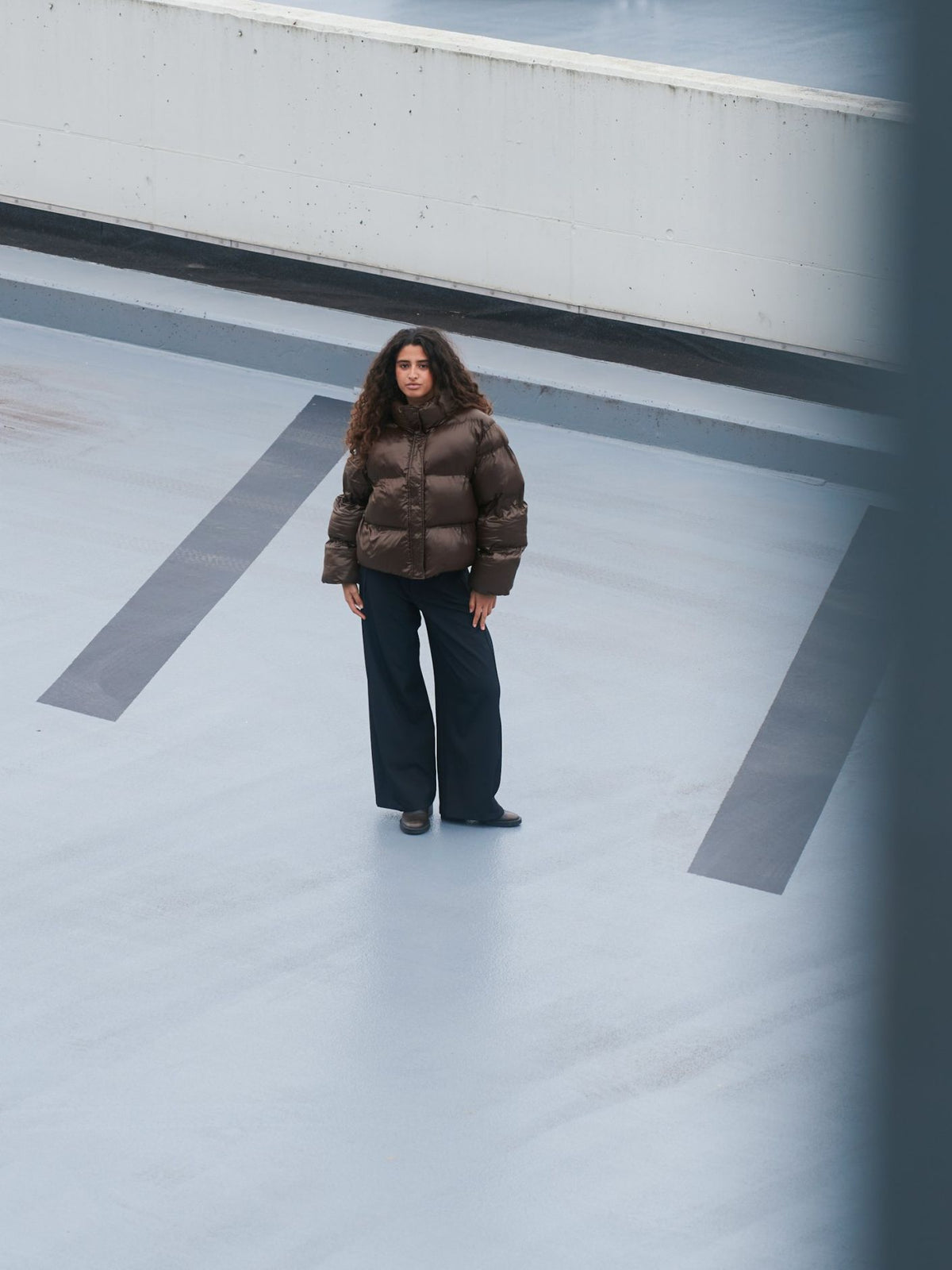 Neo Noir Rhea Shiny Puffer Jacket